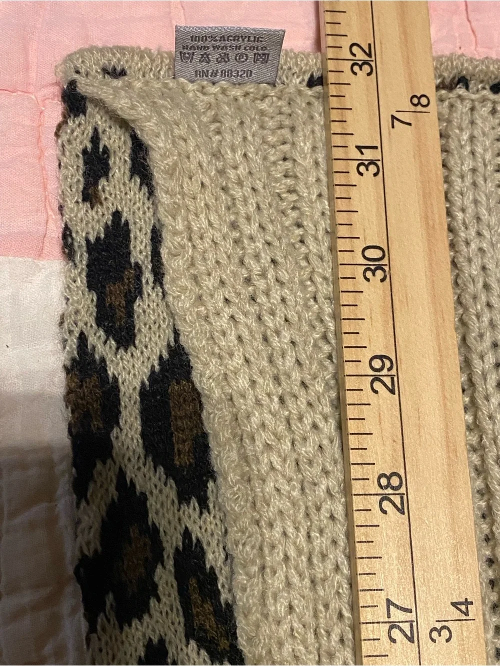 C.C Exclusives Leopard Infinity Scarf Cream Brown Black
